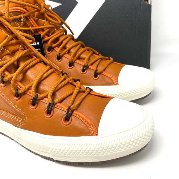 Converse CTAS High Top Sepia Egret Leather Sneaker Boot Men’s Brown 168862C - Picture 7 of 10